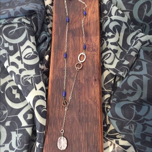 Lapis and quartz necklace - Picture 2 of 4